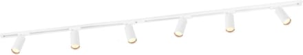 Ledvion - LED Railverlichting 2M + 6 Railspots (5W - 2700K - Wit - Dimbaar) - 1-Fase