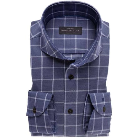 John Miller Tailored Fit Lange Mouw Overhemden Blauw 5140971-190