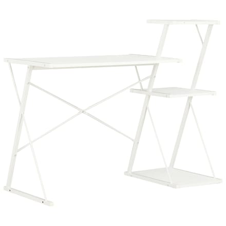 vidaXL - Bureau - met - schap - 116x50x93 - cm - wit