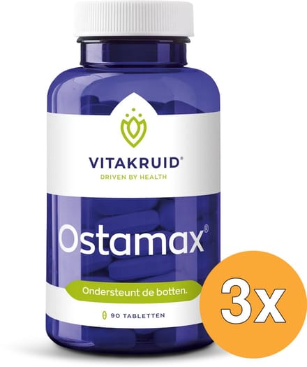 3x Vitakruid Ostamax net Calcium & Magnesium (90 tabletten)