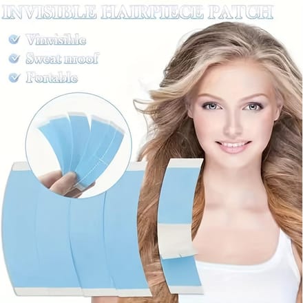 36 stuks/lot Super Sterke Blauwe Haartape Waterdicht Dubbelzijdig Klevend Haarsysteem Supertape Voor Kantpruik blauw