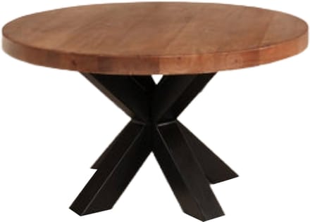 Salontafel rond walnoot mangohout 70cm Jesse side table duurzaam hout mango bijzettafel