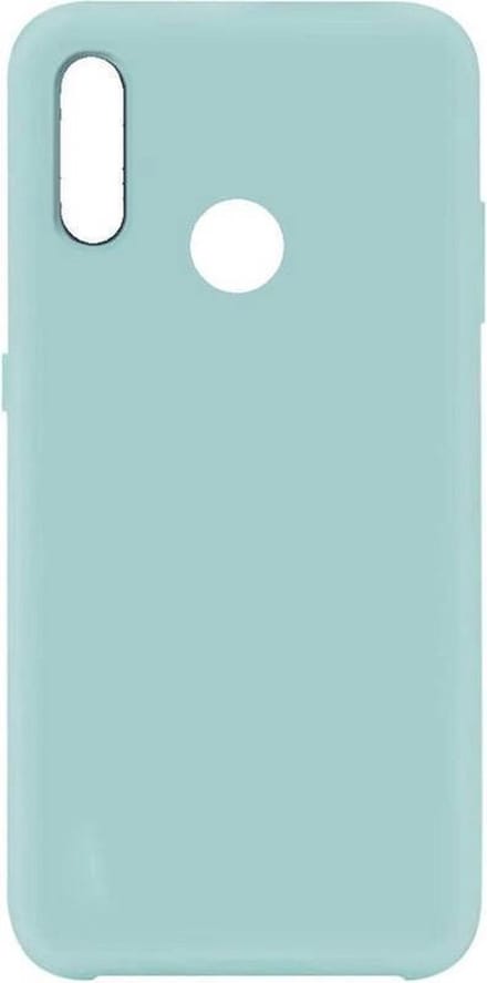Solid hoesje Geschikt voor: Samsung Galaxy A20S Soft Touch Liquid Silicone Flexible TPU Rubber - Mist blauw