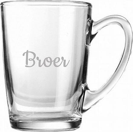 Gegraveerde Theeglas 32cl Broer
