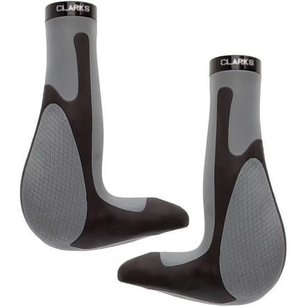 Ergonomische fietshandvatten van rubber en aluminium met clip Clarks Cycle Systems