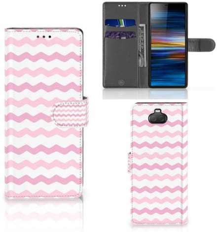 Sony Xperia 10 Telefoon Hoesje Waves Roze