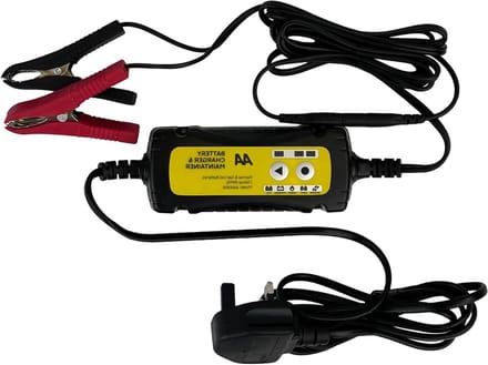 Acculader - Druppellader Batterij - Accu Onderhoud - Intelligente Microprocessor - 6V/12V 1.5A - Geel