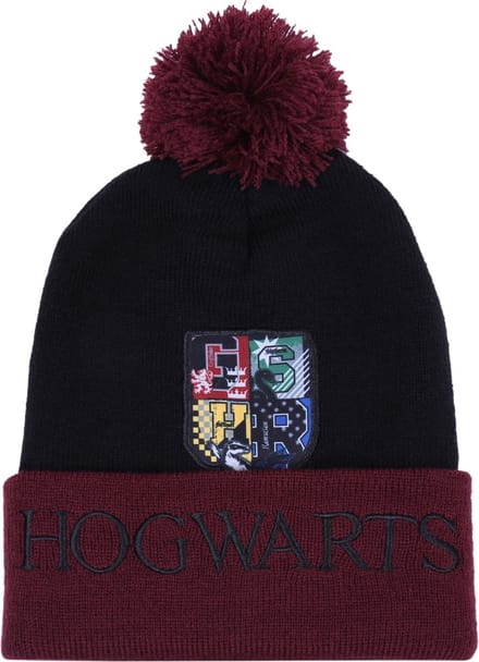 Zwart-bordeauxrode muts HOGWARTS Harry Potter