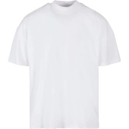 Build Your Brand - Oversized Mock Hals T-Shirt - White maat M