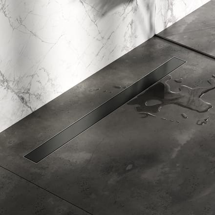 Brauer Douchegoot met Multifunctioneel Rooster en Flens - 90 cm - Gunmetal Geborsteld Pvd