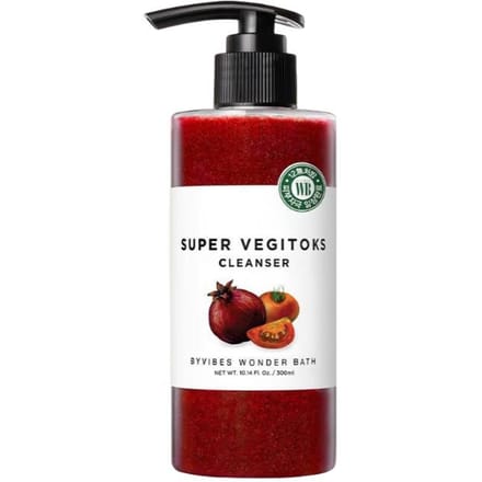 Wonder Bath Vegitoks Cleanser Rood Revitaliserende Detox Schuimreiniger 300ml black