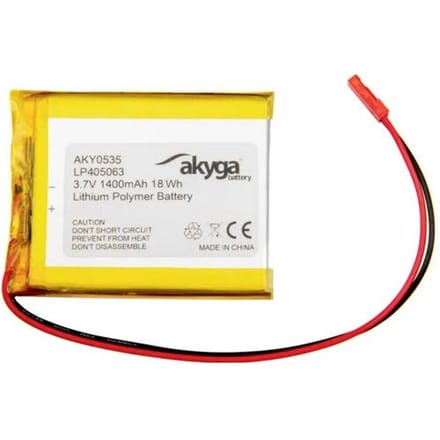 Akyga LP405063 Accupack Batterijgrootte: Speciaal LiPo 3.7 V 1400 mAh