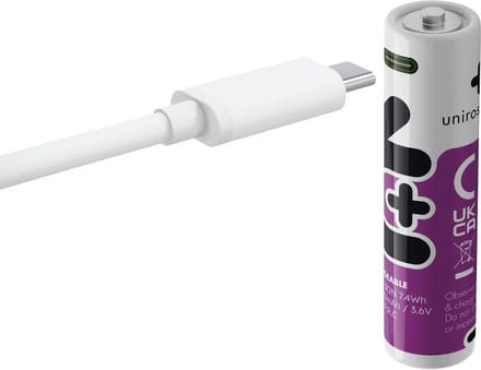 Uniross Rechargeable Lithium 18650 USB-C 1.5V 1 pack