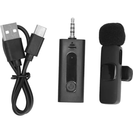 3.5mm Draadloze Lavalier Reversmicrofoon Intelligente Ruisonderdrukking Automatische Koppeling Clip-On Microfoon