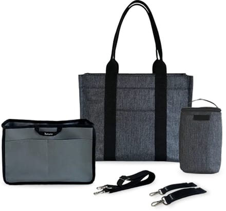 Bebefit Ally Tote Bag - Complete Luiertas Set met Organizer - Donker Grijs