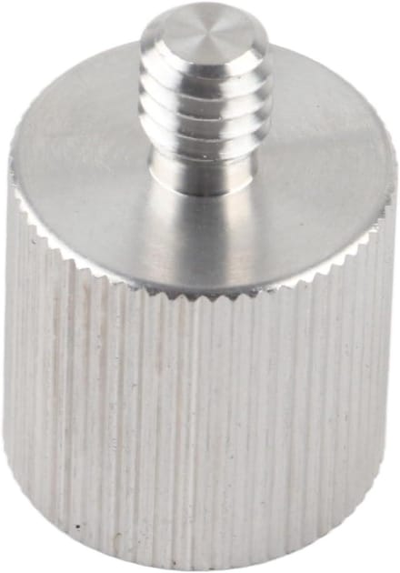 Schroefdraad Adapter - Statief Schroef - Microfoon Monteren - Stevige Aluminium Legering - 5/8 naar 1/4 inch - Zilverkleurig