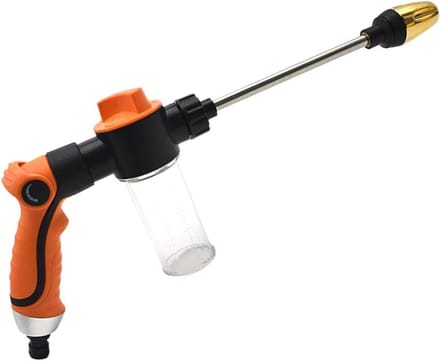 Tuinspuit Hogedruk - Waterspuit Sproeikop - Terras en Auto Wassen - Verstelbare Sproeipatronen - 385 x 18 x 5 cm