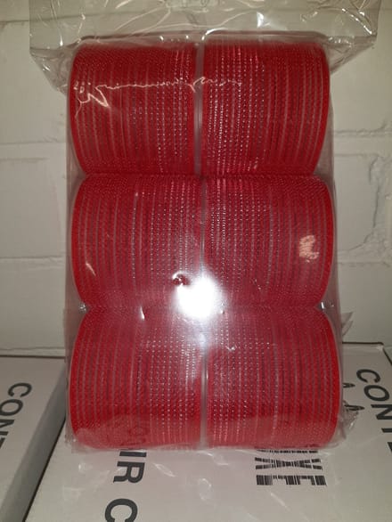 Xanitalia - zelfklevende rollers - 70mm - Rood - 6 stuks