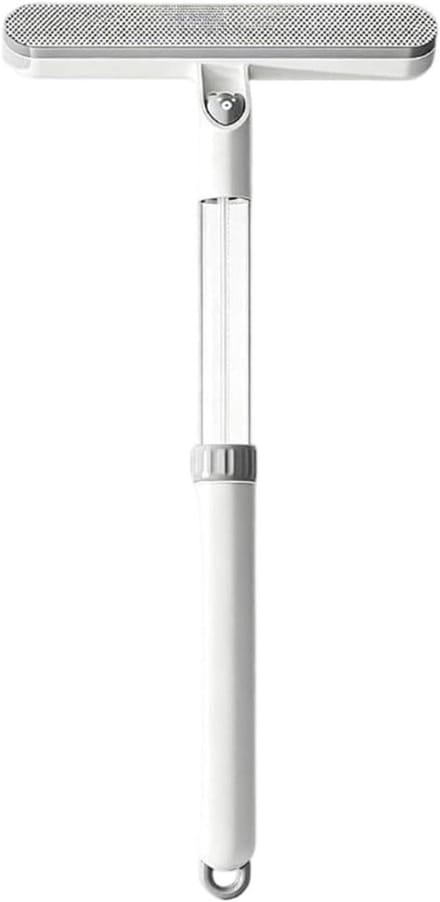 Raamwisser - Glasreiniger Squeegee - Ramen Poetsen - Uitschuifbaar Met Borstel - 53 cm - Wit
