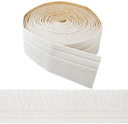 Dailygoods- Behang Grens 10 m Zelfklevend - 3D Schuim Plint - Flexibel Trim - 100 mm Breed - Retro Decor - Beschermend Ontwerp