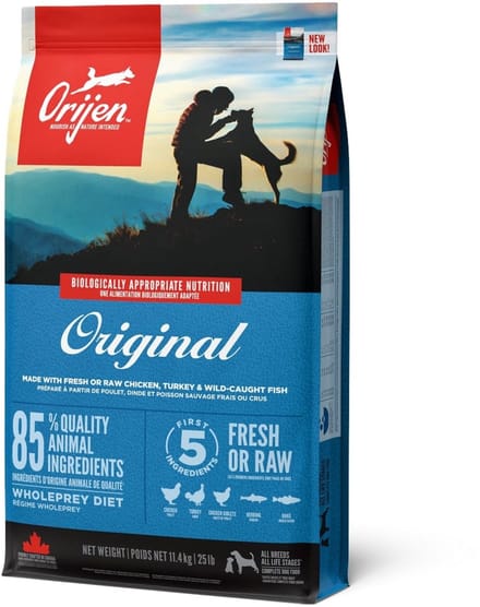 Orijen Original Prey hondenvoer – 11,4 kg (kip, kalkoen, vis, eieren)