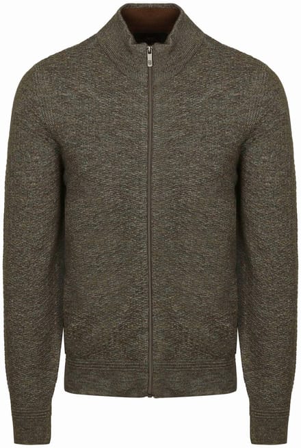 State Of Art Vest Structure Melange Bruin - Maat M - Heren