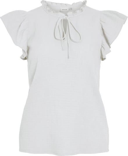 VILA - VILANIA O-NECK S/L FRILL TOP/VOL - Dames - Blouses