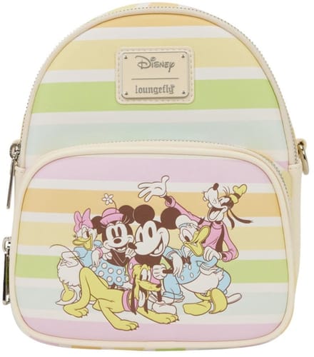 Disney by Loungefly Crossbody Bag Mickey and Friends Rainbow Stribes