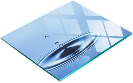 Keukenplank van gehard glas met decoratieve waterdruppels, 60x52 cm