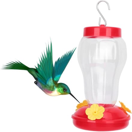 Plastic Buiten Bloemen Kolibrie Waterbak Vogel Voederbak voor TuinRood white