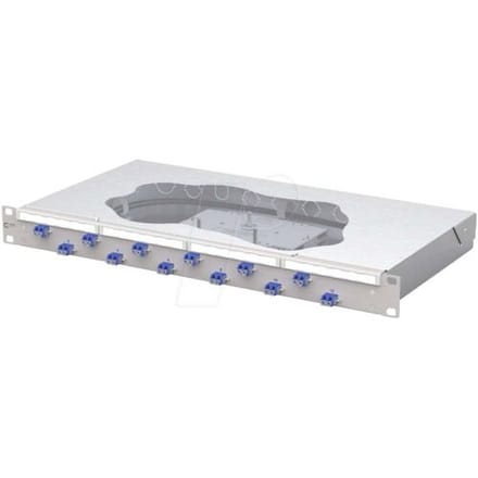 Metz Connect OpDAT fix2 Patchfeld splice 12xLC-D OS2 Patchpaneel 483 mm (19) Kabel 1 HE Lichtgrijs Ingericht