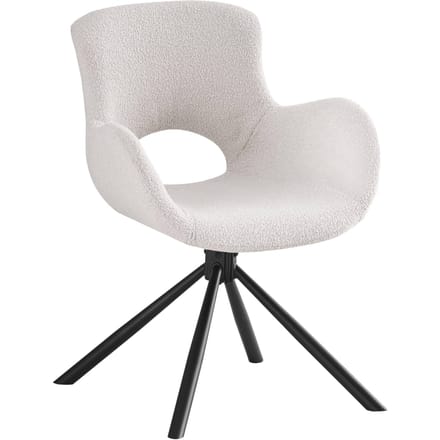 Set van 2 eetkamerstoelen Amorim bouclé draaibaar | House Nordic