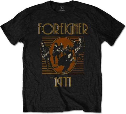 Foreigner - Est' 1977 Heren T-shirt - M - Zwart