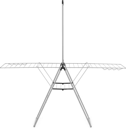 Brabantia HangOn Droogrek - 25 meter - met Stang - Metallic Grey