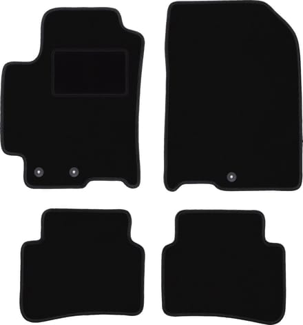 Zwarte veloursmatten voor: Kia Rio IV hatchback (2017-)