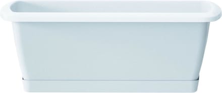 Prosperplast Plantenbak Respana - wit - met onderzetter - 59 x 18 cm - bloembak