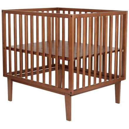 Born Lucky Cubo Baby Box / Babybox / Kinderbox – 100x80 cm – Verstelbare Bodem – Walnoot
