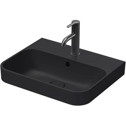 Duravit Happy D.2 Plus countertop sink 50 cm anthracite matt, with overflow, 1 tap hole 2360501300