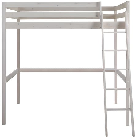 Vente-unique Hoogslaper hout wit 140 x 190 cm