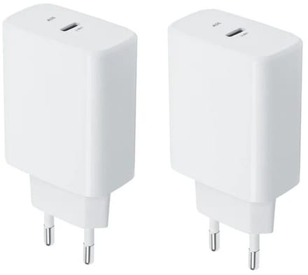 2 stuks OneOne 30W super snellader. Witte oplader met USB C. PD en Quick Charge lader adapter past op Redmi 13, Note 10 Pro, Note 11, Note 12, Note 12 Pro, Note 13, Note 13 Pro, Note 13 Pro +, Note 14, Note 14s, Xiaomi