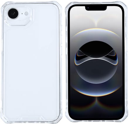 Rixus Armor-X Anti Shock Case For Apple iPhone 16e, 17e Transparent