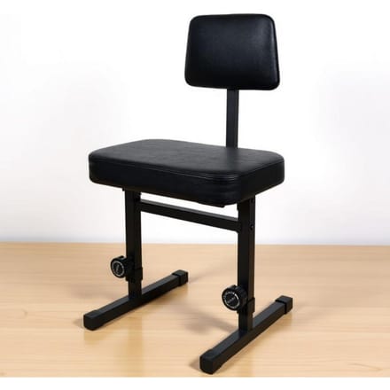Verstelbare Pianokruk Met Rugleuning Eenvoudige Montage H-Vormig Frame Keyboardstoel Gevoerde Muzikantenkruk Met Steun Steun black