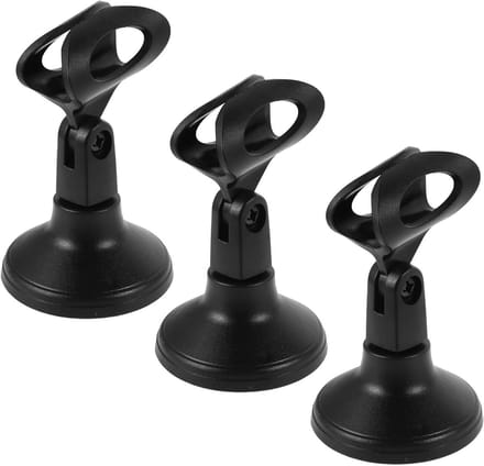 Microfoonhouder Sets - Microfoonstandaard - Opnames Maken - Verstelbare Clip - 3 Sets - Zwart