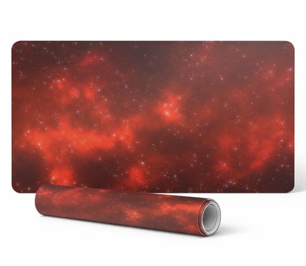 Beschermende bureauonderlegger met kosmische nevelmotief, 90x45 cm