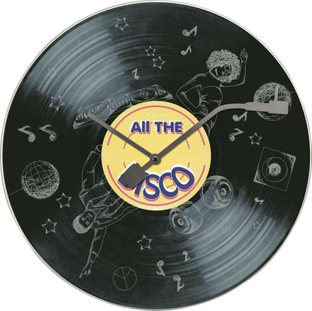 Nextime All the Disco - Klok - Rond - Ø 43 cm - Zwart