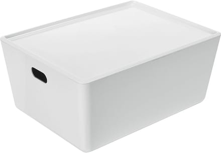 Ezystorage Wit bakje met deksel - 11 liter - 26 x 35 x 15,5 cm - Stapelbaar