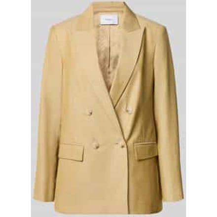 Gestructureerde blazer in lin lyocell dames COMMA