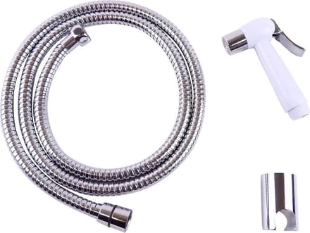 WillieJan Knijp handdouche Set HD036 – ABS – Wit met Chroom – Sprayer, Slang en Ophangbeugeltje