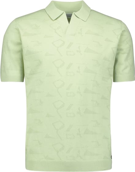 No Excess Pullover short sleeve polo jacquard green