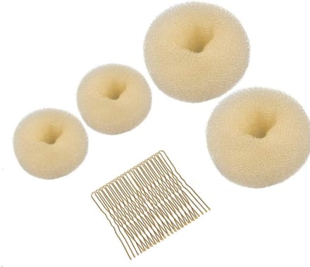 Haarbroodje Maker Set - Knot Accessoires - Kapsels Creëren - Verschillende Maten - 4 Stuks - Beige